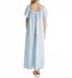 Amanda Rich Short Sleeve Long Gown With Eyelet Trim 145-80 -Pour Moi Bikinis Shop amanda rich amri01 145 80 bs