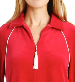 Amanda Rich Velour Zip Front Robe 607-37 -Pour Moi Bikinis Shop amanda rich amri01 607 37 cs1