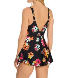 Anne Cole Island Bloom Plunge Swim Dress 20MD60I -Pour Moi Bikinis Shop anne cole anne01 20md60i bs