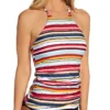 Anne Cole Boardwalk Stripe High Neck Tankini Swim Top 21MT20B -Pour Moi Bikinis Shop anne cole anne01 21mt20b gs