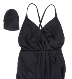 Anne Cole Live In Color Surplice Maillot Skirted Swim Dress MD610 -Pour Moi Bikinis Shop anne cole anne01 md610 cs6