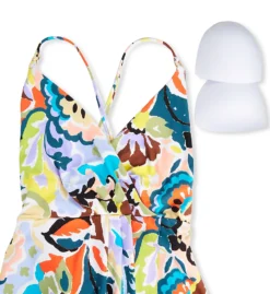 Anne Cole Kashmir Paisley Surplice Maillot Swim Dress MD6161 -Pour Moi Bikinis Shop anne cole anne01 md6161 cs6