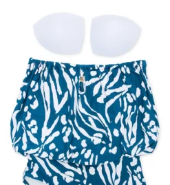 Anne Cole Jungle Fever Strapless Blouson One Piece Swimsuit MO06157 -Pour Moi Bikinis Shop anne cole anne01 mo06157 cs5