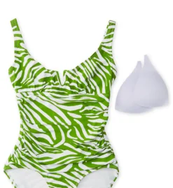 Anne Cole Zebra V-Wire One Piece Swimsuit MO07064 -Pour Moi Bikinis Shop anne cole anne01 mo07064 cs6