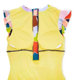 Anne Cole Petal Party Flutter Sleeve Zip One Piece Swimsuit MO07950 -Pour Moi Bikinis Shop anne cole anne01 mo07950 cs5