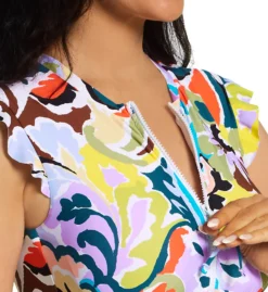 Anne Cole Kashmir Paisley Flutter Sleeve Zip 1 Pc Swimsuit MO0796 -Pour Moi Bikinis Shop anne cole anne01 mo0796 cs1