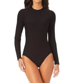 Anne Cole Think Outside The Sun Long Sleeve One-Pc Swimsuit MO08301
