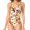Anne Cole Camo Petal V-Neck Shirred One Piece Swimsuit MO09163 -Pour Moi Bikinis Shop anne cole anne01 mo09163 gs