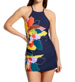 Anne Cole Petal Party High Neck Tankini Swim Top MT20650 -Pour Moi Bikinis Shop anne cole anne01 mt20650 cs1