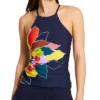 Anne Cole Petal Party High Neck Tankini Swim Top MT20650 -Pour Moi Bikinis Shop anne cole anne01 mt20650 gs