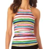 Anne Cole Painted Sky Stripe High Neck Tankini Swim Top MT20684 -Pour Moi Bikinis Shop anne cole anne01 mt20684 gs