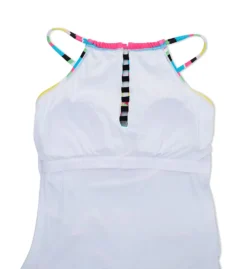 Anne Cole Lawn Chair Tab Front High Neck Tankini Swim Top MT29584 -Pour Moi Bikinis Shop anne cole anne01 mt29584 cs5