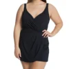 Anne Cole Plus Size Live In Color Surplice Mio Swim Dress PD61001 -Pour Moi Bikinis Shop anne cole anne01 pd61001 gs