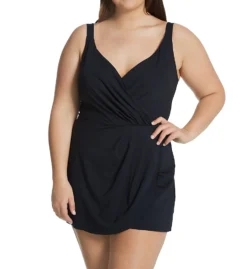 Anne Cole Plus Size Live In Color Surplice Mio Swim Dress PD61001