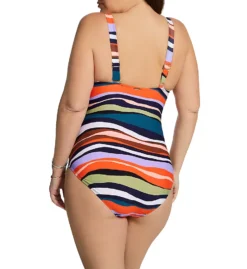 Anne Cole Plus Sandy Waves Asymmetric One Piece Swimsuit PO02785 -Pour Moi Bikinis Shop anne cole anne01 po02785 bs