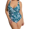 Anne Cole Plus Size Jungle Fever V-Wire One Piece Swimsuit PO07057 -Pour Moi Bikinis Shop anne cole anne01 po07057 gs