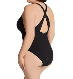 Anne Cole Plus Size Live In Color Shirred V-Neck Swimsuit PO09101 -Pour Moi Bikinis Shop anne cole anne01 po09101 bs