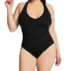 Anne Cole Plus Size Live In Color Shirred V-Neck Swimsuit PO09101 -Pour Moi Bikinis Shop anne cole anne01 po09101 gs