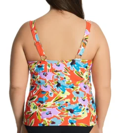 Anne Cole Plus Size Splash Garden Twist Tankini Swim Top PT20174 -Pour Moi Bikinis Shop anne cole anne01 pt20174 bs