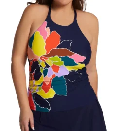 Anne Cole Plus Size Petal Party High Neck Tankini Swim Top PT20650