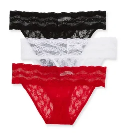 B.tempt'd By Wacoal Lace Kiss Bikini Panty - 3 Pack 970682 -Pour Moi Bikinis Shop b temptd by wacoal btmp01 970682 cs2