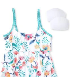 Beach House Floral Fantasy Jane Ruffle Tankini Swim Top H04025 -Pour Moi Bikinis Shop beach house beah01 h04025 cs6
