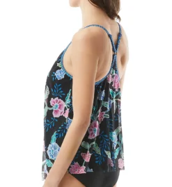 Beach House Floral Fantasy Kerry Mesh Layer Tankini Swim Top H04893 -Pour Moi Bikinis Shop beach house beah01 h04893 bs