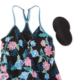 Beach House Floral Fantasy Kerry Mesh Layer Tankini Swim Top H04893 -Pour Moi Bikinis Shop beach house beah01 h04893 cs5