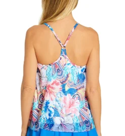 Beach House Bohemian Bloom Kerry Mesh Layer Tankini Swim Top H11893 -Pour Moi Bikinis Shop beach house beah01 h11893 bs