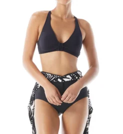 Beach House Seaside Palm Sculpt Long Sleeve One Piece Swimsuit H86980 -Pour Moi Bikinis Shop beach house beah01 h86980 cs2