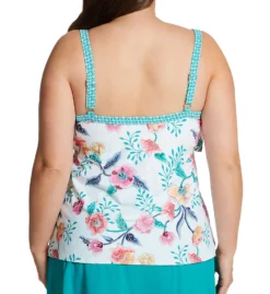 Beach House Woman Floral Fantasy Jane Ruffle Tankini Swim Top HW04096 -Pour Moi Bikinis Shop beach house woman bhw01 hw04096 bs