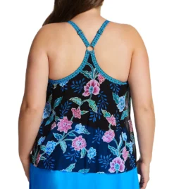 Beach House Woman Floral Fantasy Kerry Mesh Layer Tankini Swim Top HW04355 -Pour Moi Bikinis Shop beach house woman bhw01 hw04355 bs