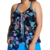 Beach House Woman Floral Fantasy Kerry Mesh Layer Tankini Swim Top HW04355 -Pour Moi Bikinis Shop beach house woman bhw01 hw04355 gs