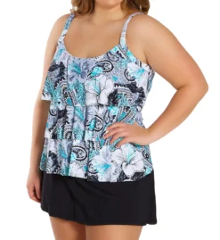 Beach House Woman Bohemian Bloom Jane Ruffle Tankini Swim Top HW11096 -Pour Moi Bikinis Shop beach house woman bhw01 hw11096 cs1