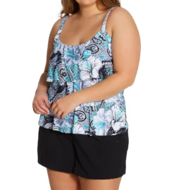 Beach House Woman Bohemian Bloom Jane Ruffle Tankini Swim Top HW11096 -Pour Moi Bikinis Shop beach house woman bhw01 hw11096 cs3