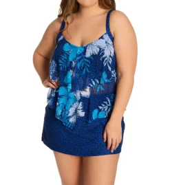 Beach House Woman Hawaiian Hideaway Portia Mesh Tankini Swim Top HW17068 -Pour Moi Bikinis Shop beach house woman bhw01 hw17068 cs1