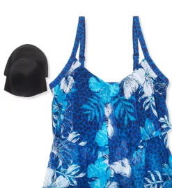 Beach House Woman Hawaiian Hideaway Portia Mesh Tankini Swim Top HW17068 -Pour Moi Bikinis Shop beach house woman bhw01 hw17068 cs5