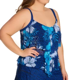 Beach House Woman Hawaiian Hideaway Portia Mesh Tankini Swim Top HW17068