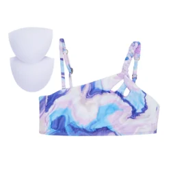 Becca Blue Agate Kimberly Asymmetrical Swim Top 283227 -Pour Moi Bikinis Shop becca bec01 283227 cs6