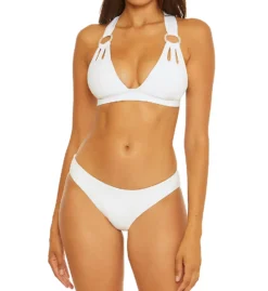 Becca Color Code Skylar White Halter Swim Top 633137 -Pour Moi Bikinis Shop becca bec01 633137 cs1