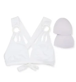 Becca Color Code Skylar White Halter Swim Top 633137 -Pour Moi Bikinis Shop becca bec01 633137 cs5