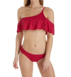 Becca Color Splash One Shoulder Ruffle Swim Top 863287 -Pour Moi Bikinis Shop becca bec01 863287 cs1