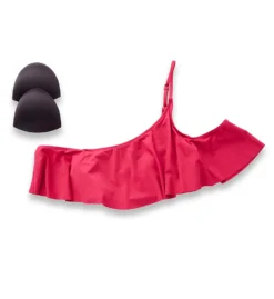 Becca Color Splash One Shoulder Ruffle Swim Top 863287 -Pour Moi Bikinis Shop becca bec01 863287 cs2