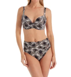 Bleu Rod Beattie Skin Games Shirred High Waist Swim Bottom 20915 -Pour Moi Bikinis Shop bleu rod beattie bleu01 20915 cs1