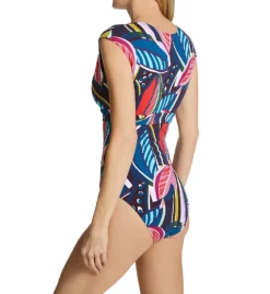 Bleu Rod Beattie Absolutely Fabulous Cap Sleeve One Piece Swimsuit AF22767 -Pour Moi Bikinis Shop bleu rod beattie bleu01 af22767 bs