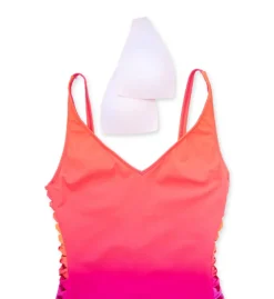 Bleu Rod Beattie Cool Breeze Lace Down OTS Mio One Piece Swimsuit B23249 -Pour Moi Bikinis Shop bleu rod beattie bleu01 b23249 cs5