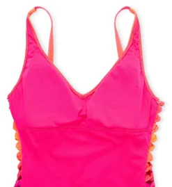 Bleu Rod Beattie Cool Breeze Lace Down OTS Mio One Piece Swimsuit B23249 -Pour Moi Bikinis Shop bleu rod beattie bleu01 b23249 cs6