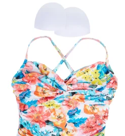 Bleu Rod Beattie Blooming Chic Underwire Twist One Piece Swimsuit BC22968 -Pour Moi Bikinis Shop bleu rod beattie bleu01 bc22968 cs6