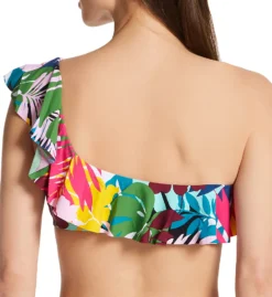Bleu Rod Beattie On A Brighter Note Ruffle One Shoulder Swim Top BN22108 -Pour Moi Bikinis Shop bleu rod beattie bleu01 bn22108 bs