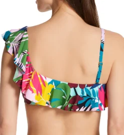 Bleu Rod Beattie On A Brighter Note Ruffle One Shoulder Swim Top BN22108 -Pour Moi Bikinis Shop bleu rod beattie bleu01 bn22108 cs1